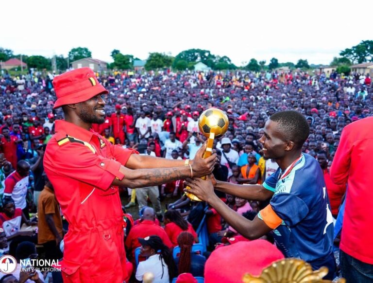 President Kyagulanyi Ssentamu Robert closes the NUP Foot-soldiers Tournament